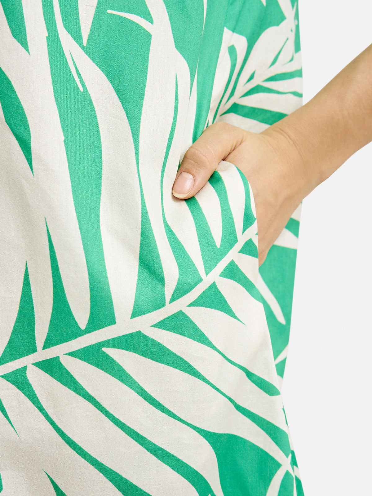 Milano Apple Leaf Print V-Neck Dress
