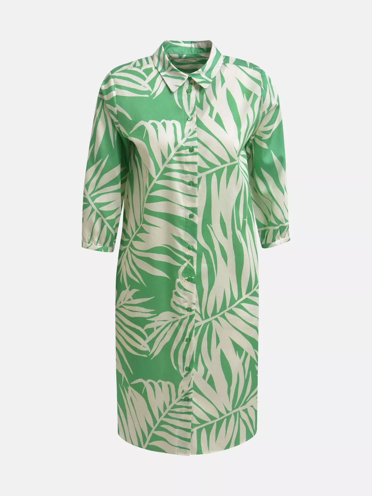 Milano Apple Leaf Print Shirt Dress