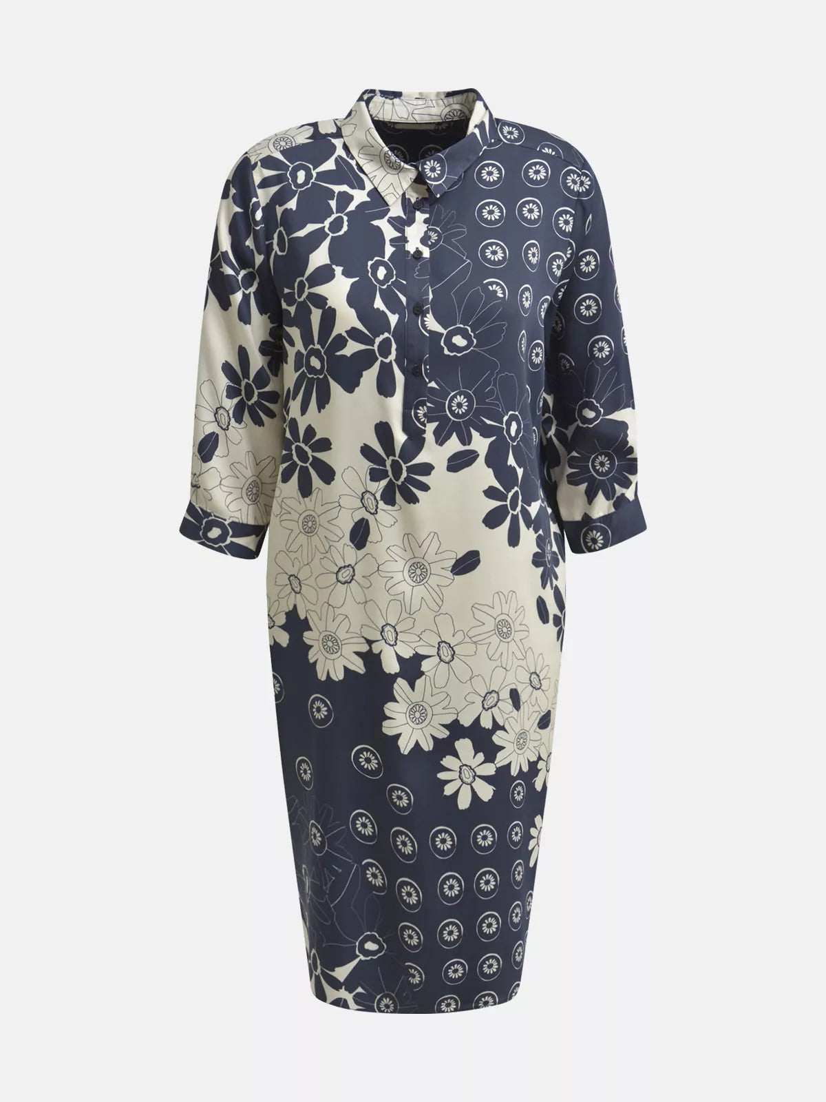 Milano Navy Flower Print Dress