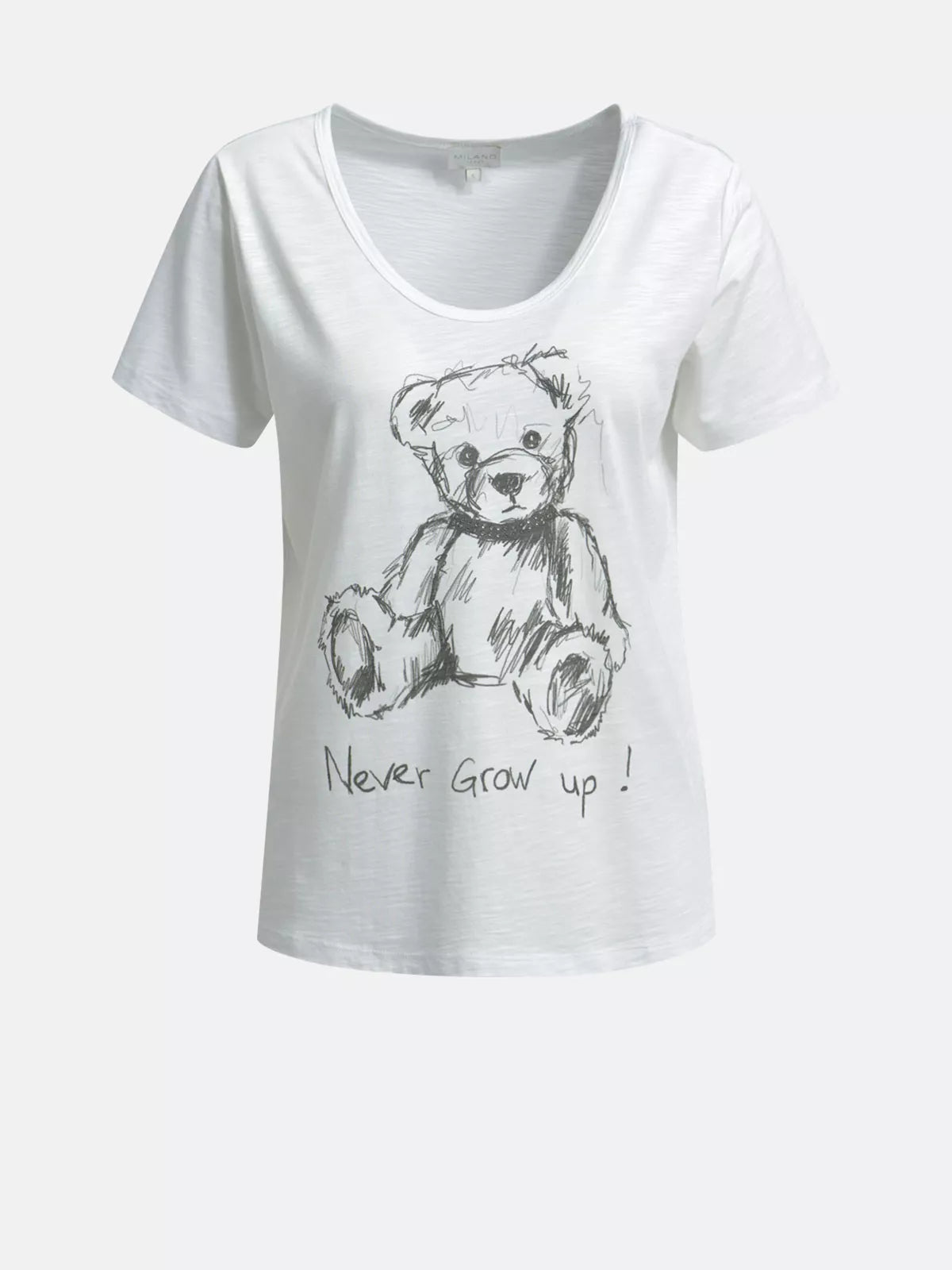 Milano Off White Teddy Print T-Shirt