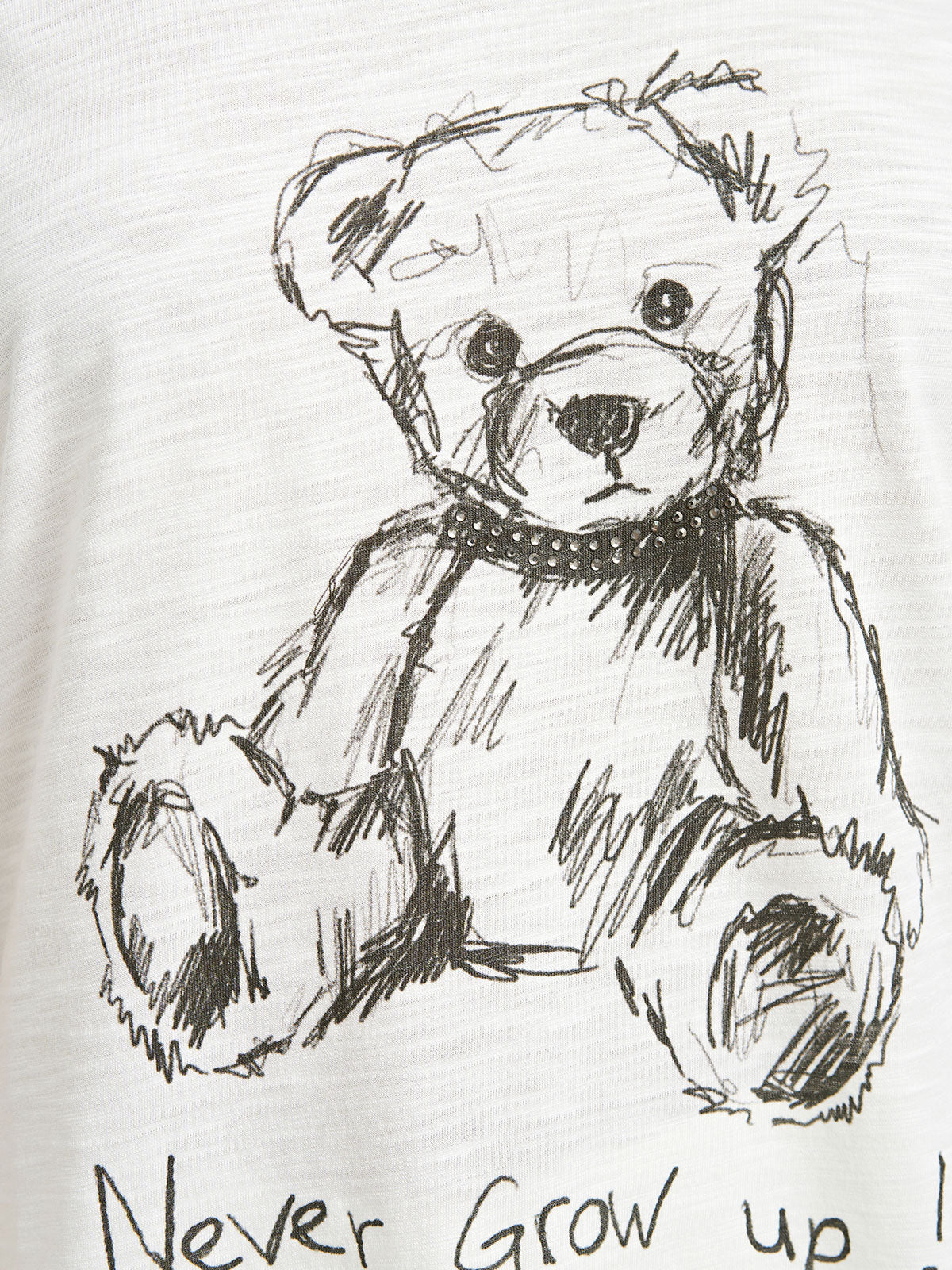 Milano Off White Teddy Print T-Shirt