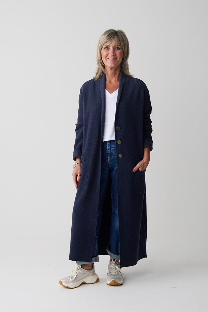 Henriette Steffensen Evening Blue Long Cardigan