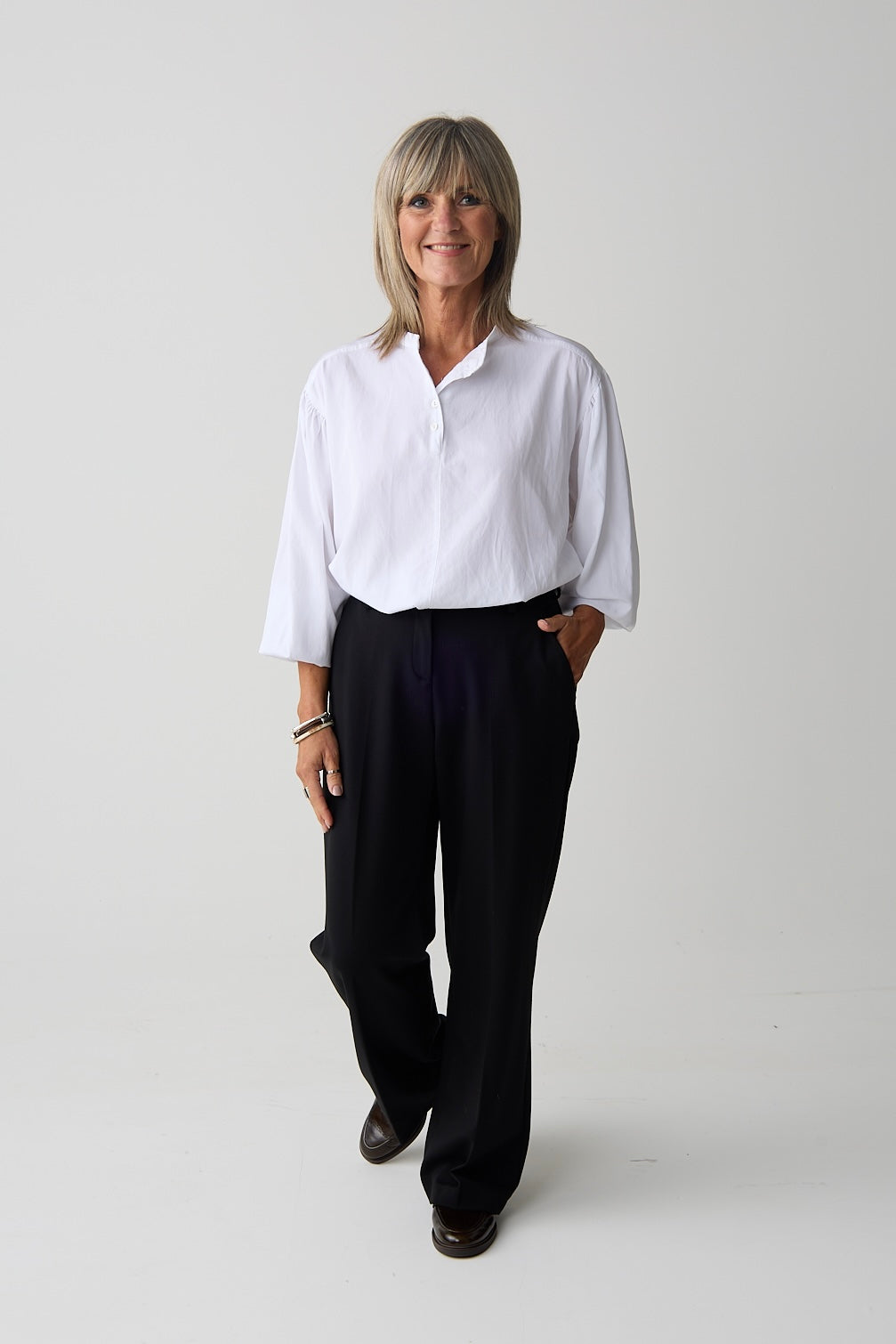 Brax Maine Black Wide Leg Jersey Trouser
