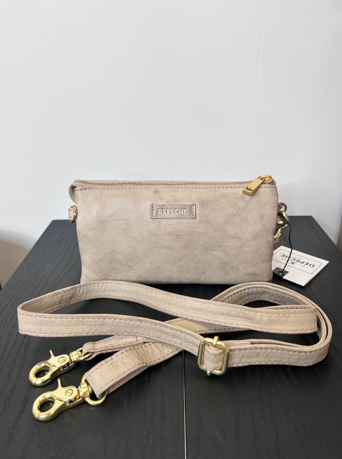 Depeche Soft Sand Leather Small Bag / Clutch