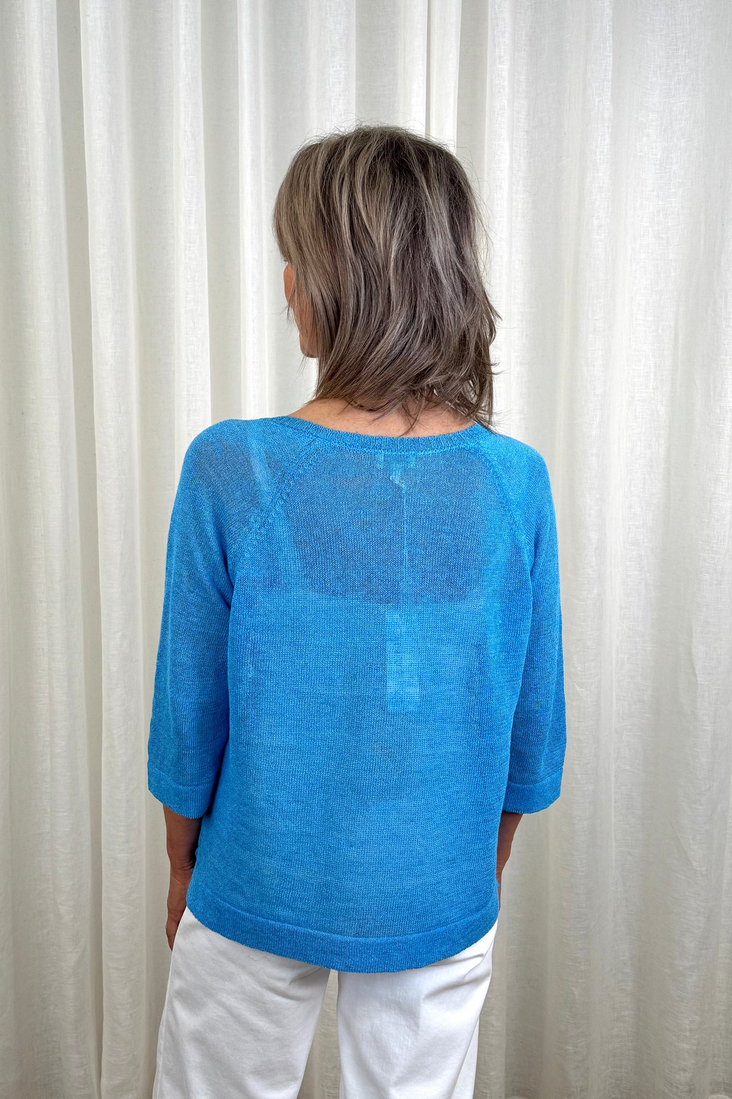 Milano Ibiza Blue V-Neck Jumper