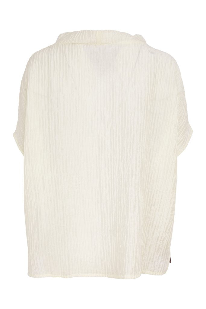 Naya Cream/Taupe Rippled Print Top