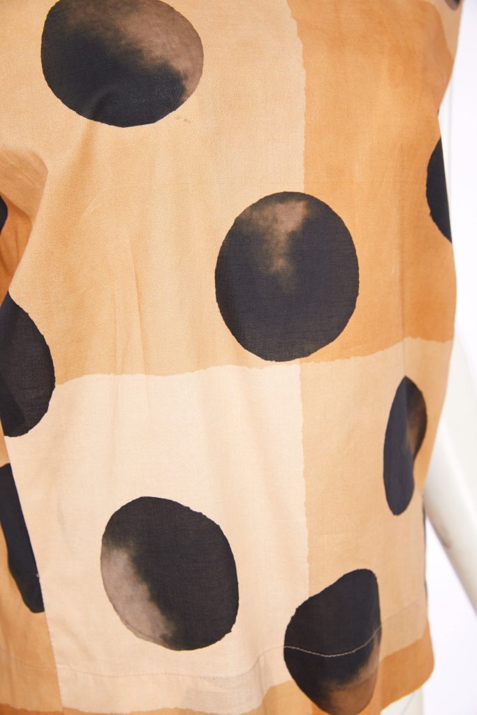 Naya Tan Spot Print Round Neck Top