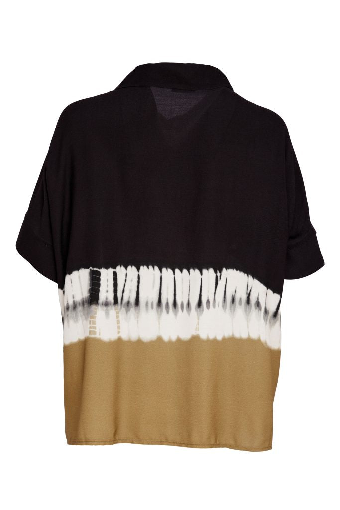 Naya Black/Tan Tie Dye Shirt