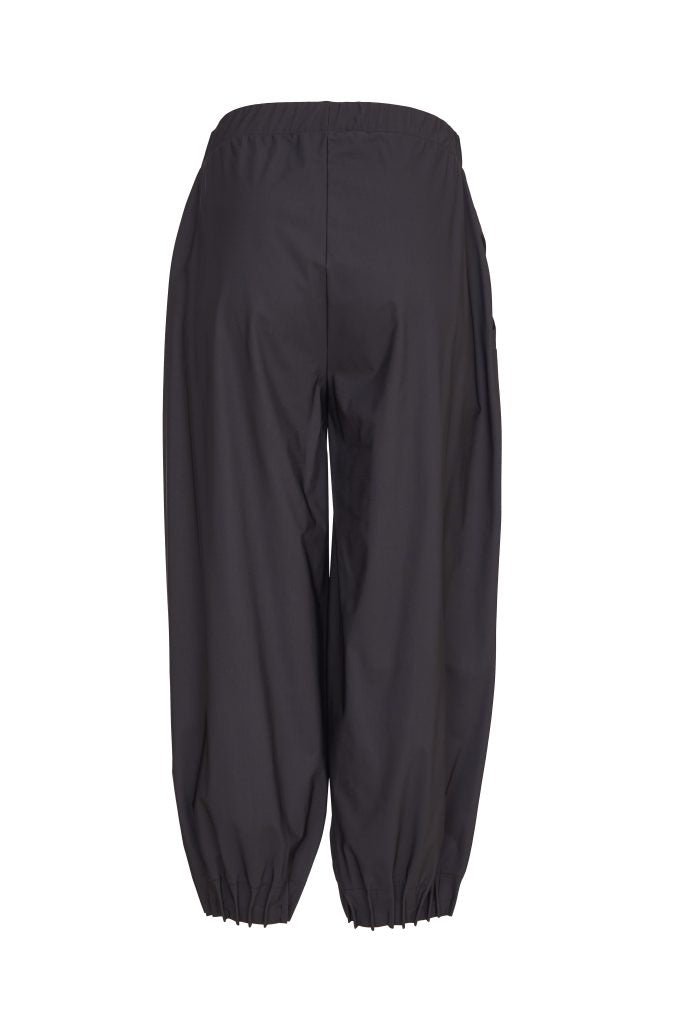 Naya Black Wide Leg Tuck Hem Trousers