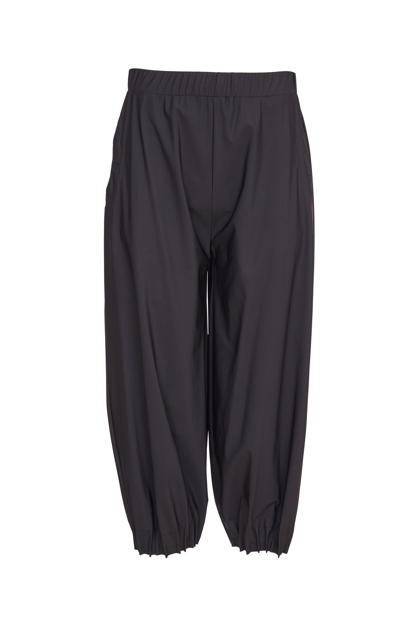 Naya Black Wide Leg Tuck Hem Trousers