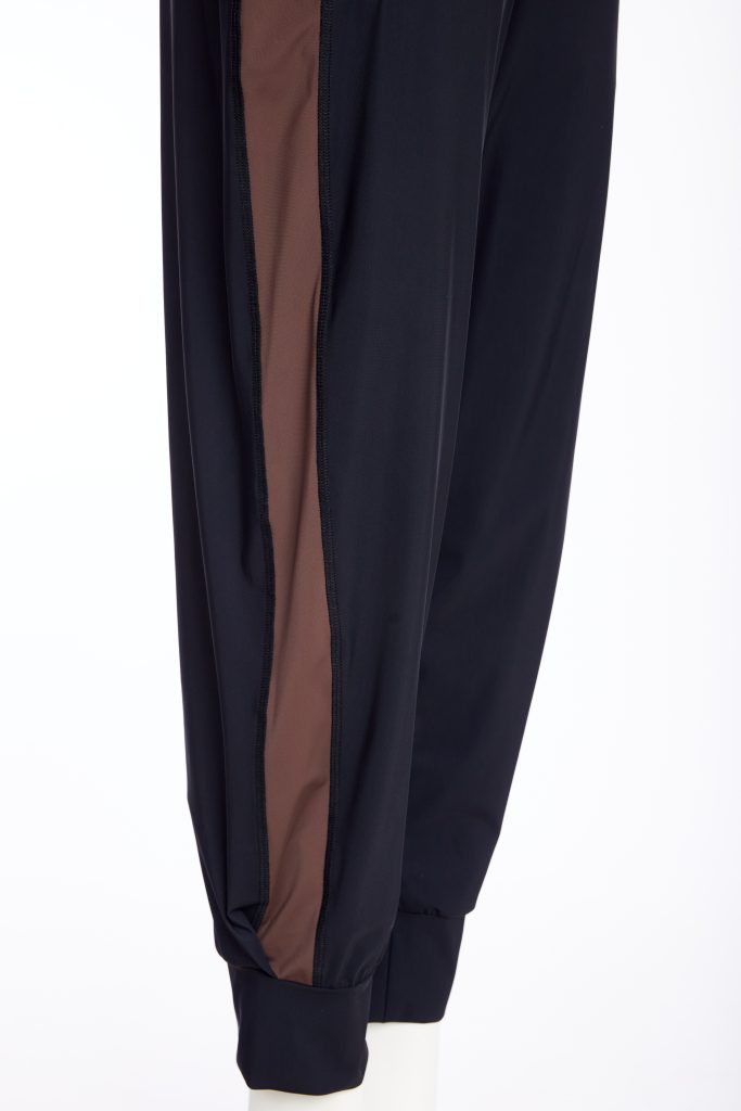 Naya Black/Cocoa Contrast Panel Cuff Trouser