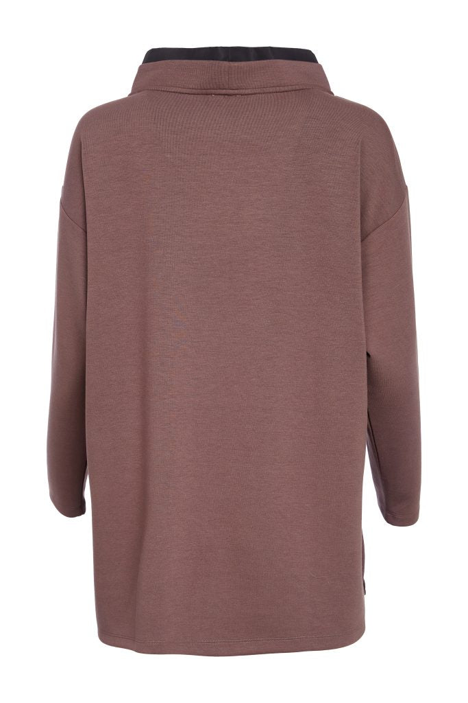 Naya Cocoa/Black Pocket Detail Sweatshirt