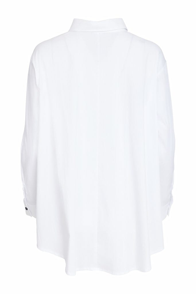 Naya White/Black Placement Print Shirt