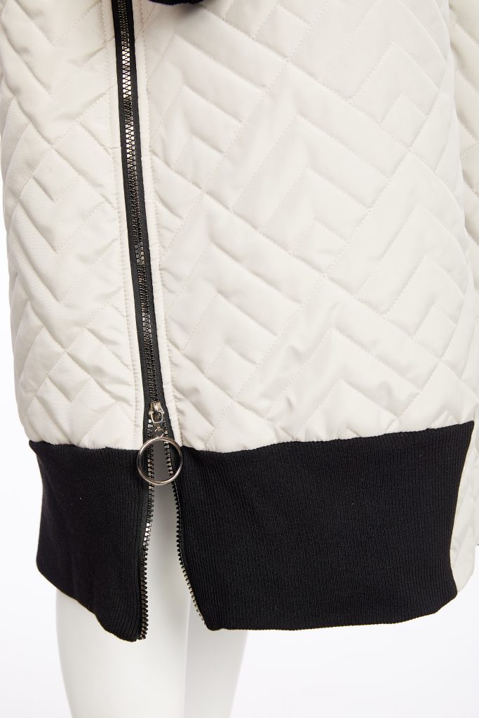 Naya Taupe/Black Padded Hooded Coat