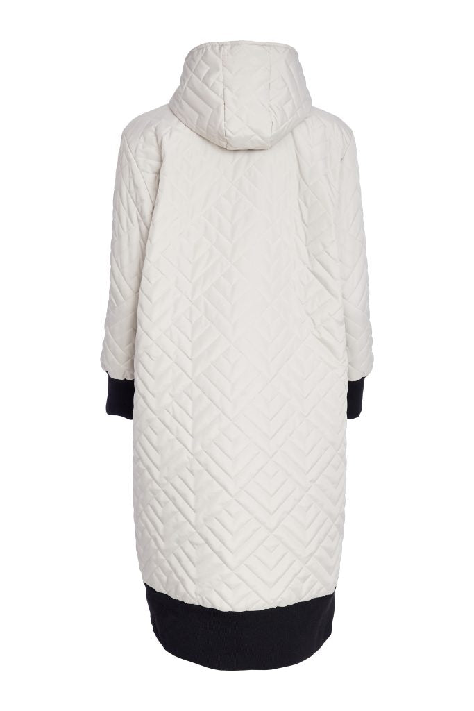 Naya Taupe/Black Padded Hooded Coat