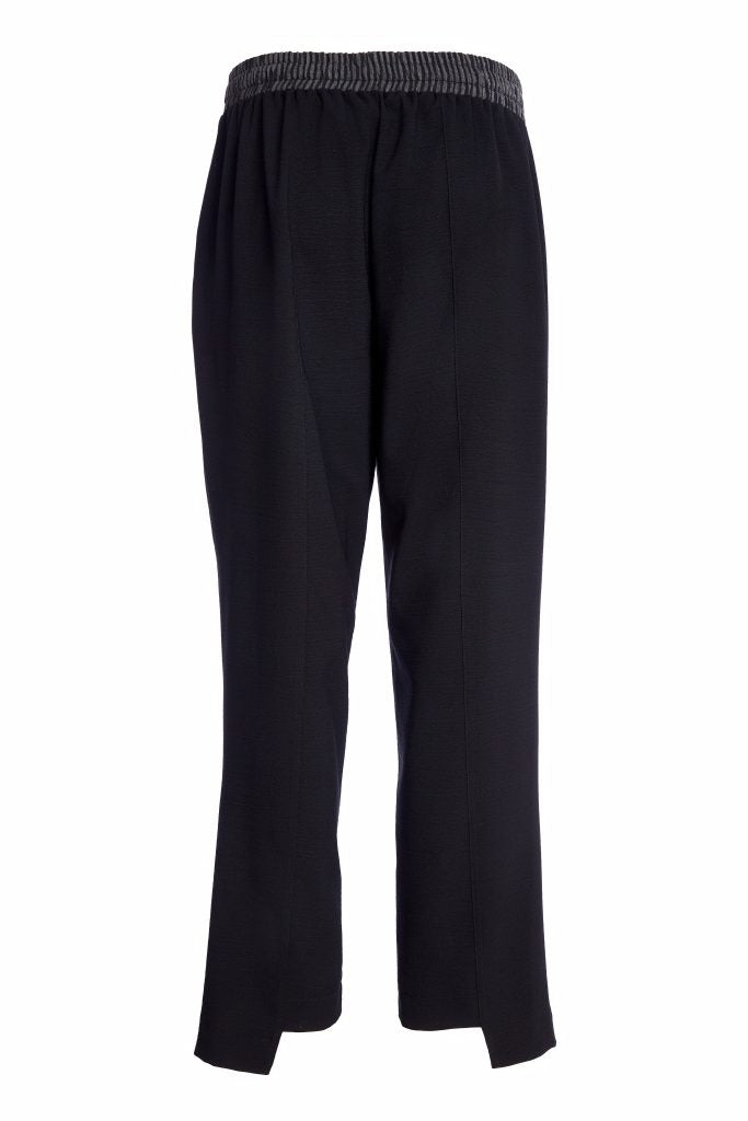 Naya Black/Grey Striped Waist Trouser