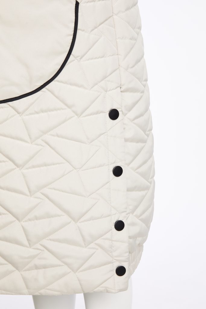 Naya Taupe/Black Padded Long Line Gilet