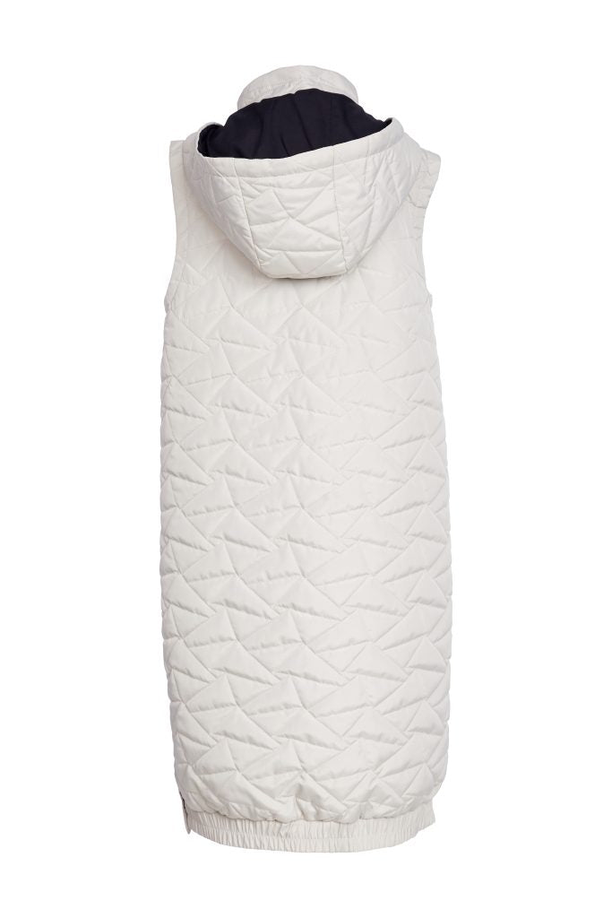 Naya Taupe/Black Padded Long Line Gilet