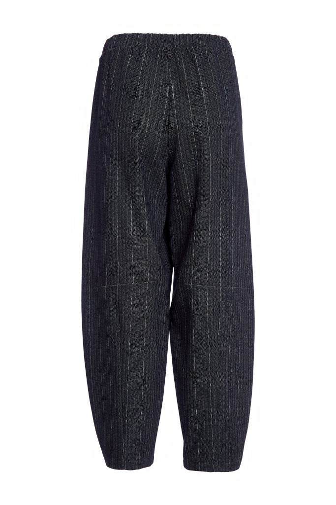 Naya Black/White Pinstripe Pull Up Trouser