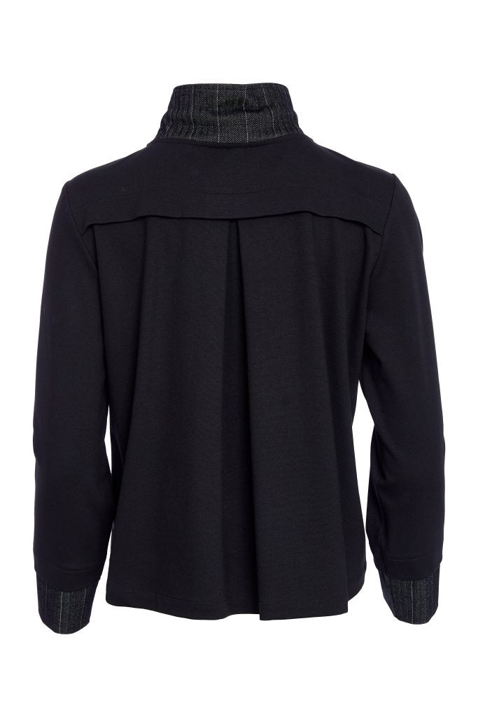 Naya Black/White Pinstripe Pocket Jacket