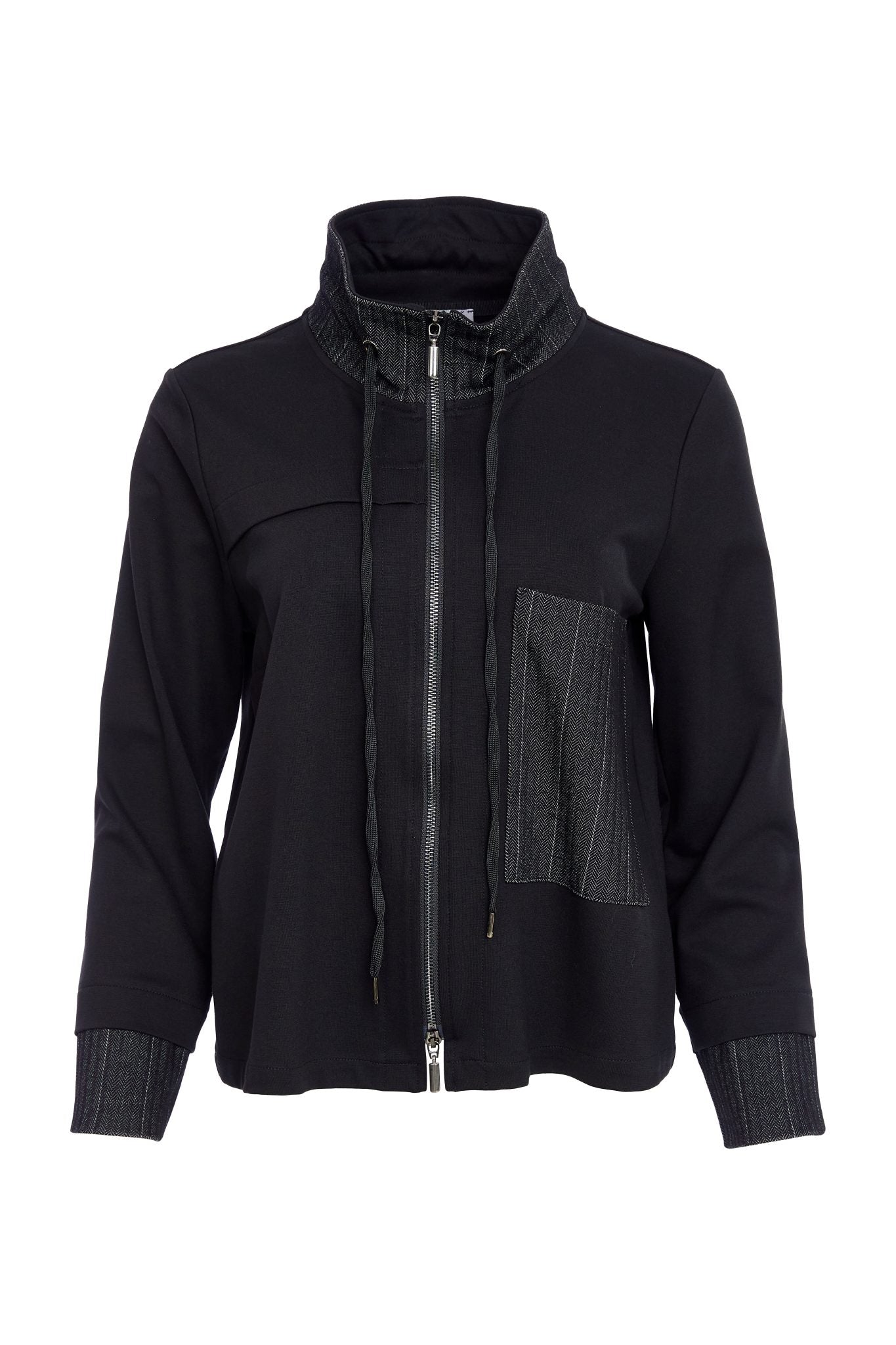 Naya Black/White Pinstripe Pocket Jacket