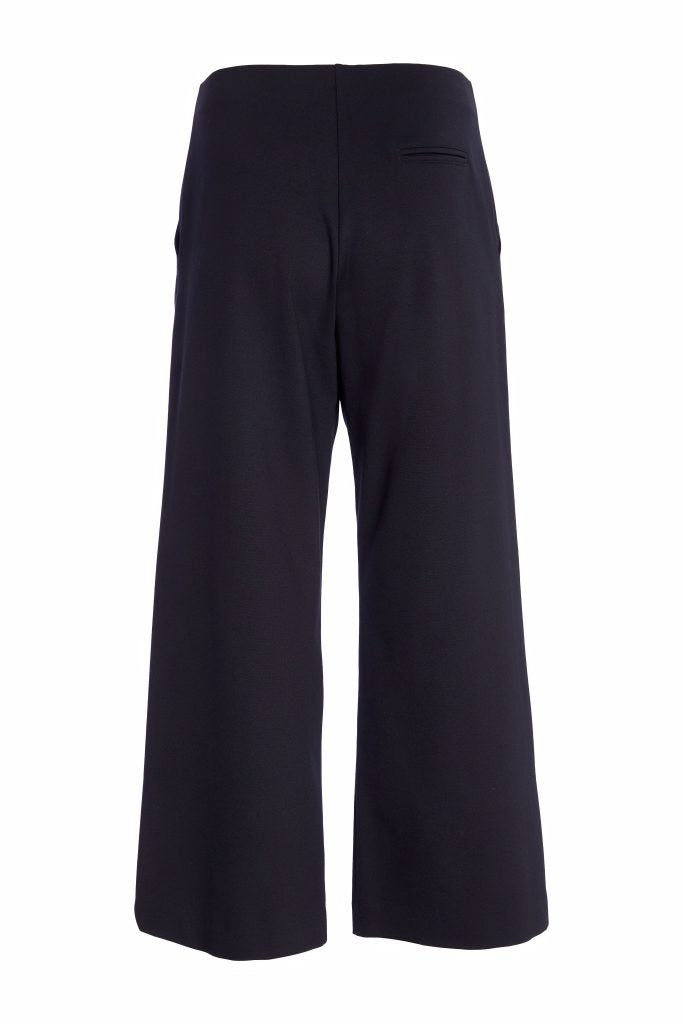 Naya Black Cropped Wide Leg Trousers
