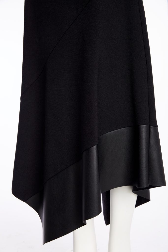 Naya Black Angled Hem Skirt