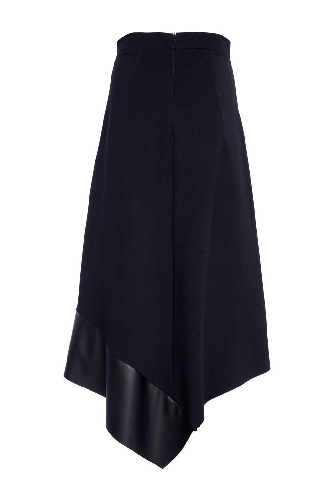 Naya Black Angled Hem Skirt
