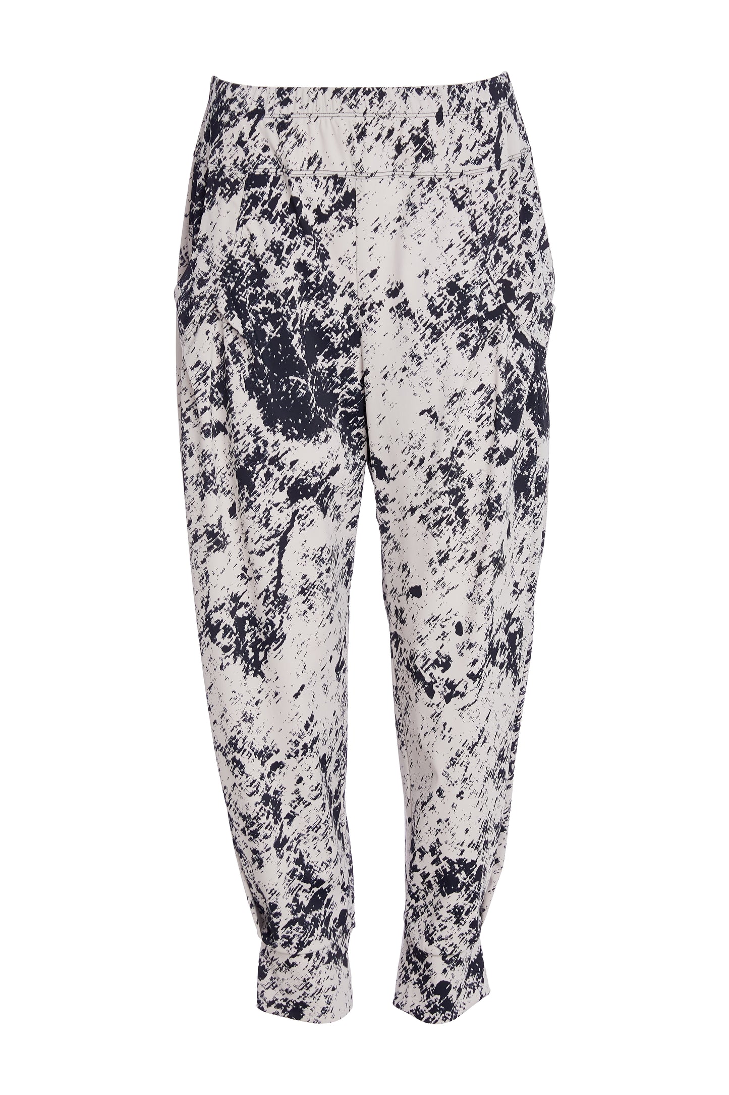 Naya Taupe/Black Mottled Print Cuff Trouser