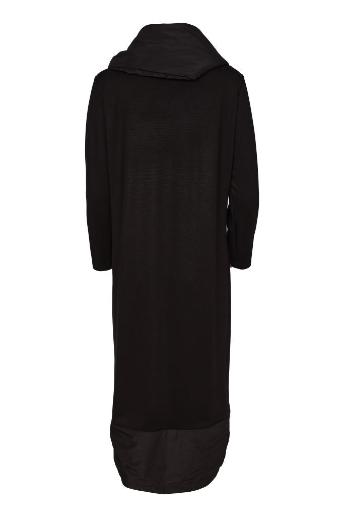 Naya Black Curved Hem Dress w/Neckpiece