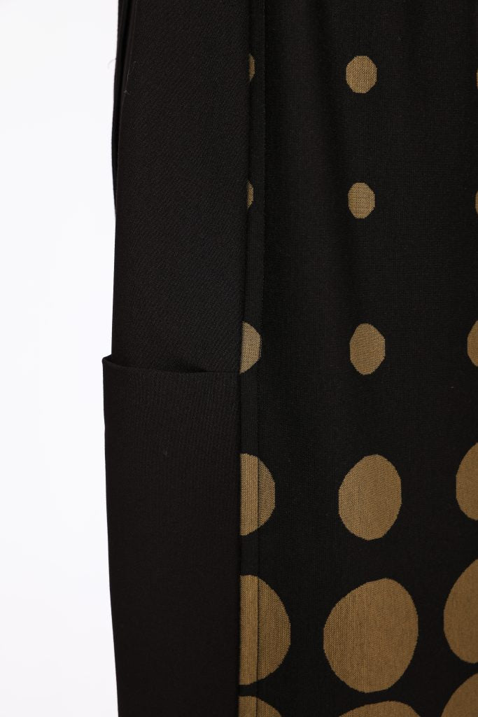 Naya Black/Avocado Spot Print Pull-up Skirt