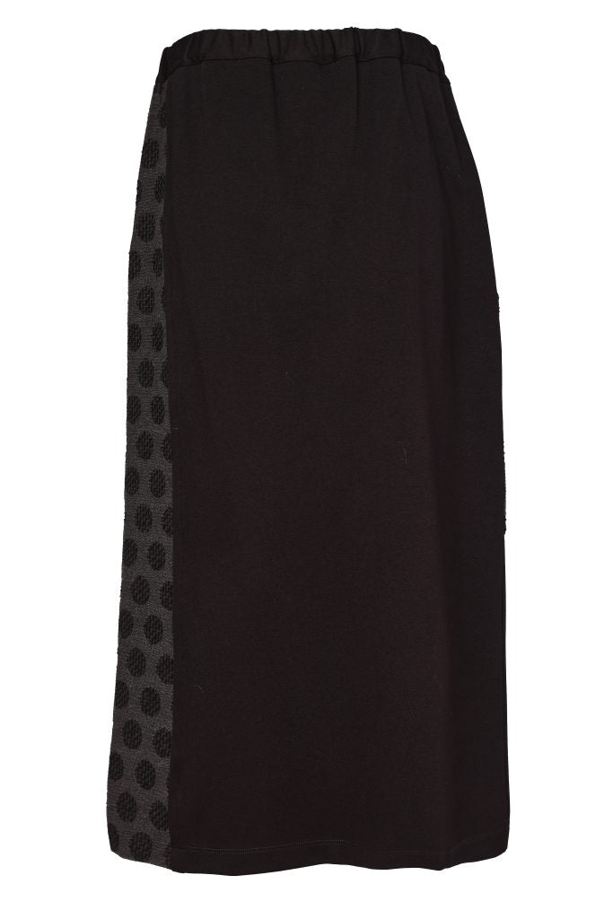 Naya Black/Grey Spot Pull-up Skirt