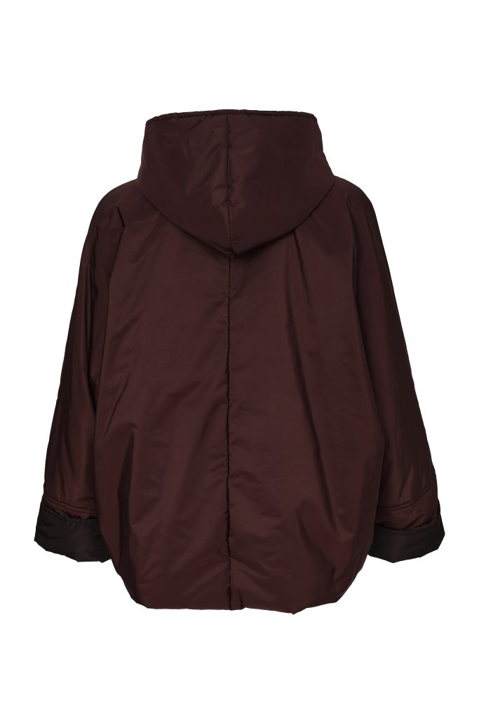 Naya Black/Choko Double-Zip Hooded Jacket