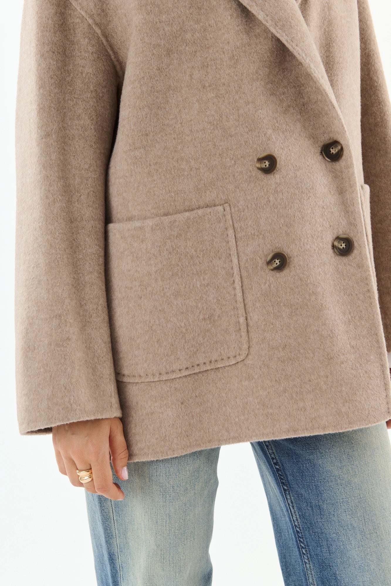 Giovanni Sammie Taupe Wool/Cashmere Jacket
