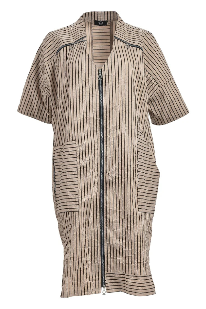 My Soul Sand Stripe Crincle Jacket 2118