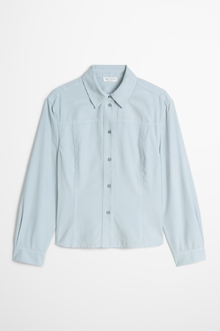 Marc O'Polo Glacial Blue Fine-Cord Blouse