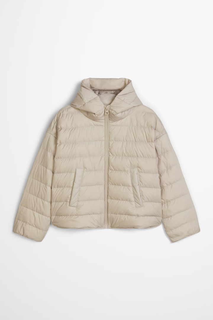 Marc O'Polo Linen Beige Down Quilted Jacket