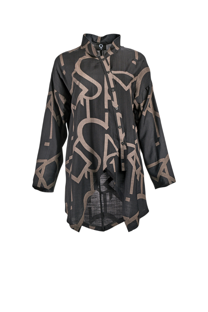 My Soul Graphic Asymmetric Shirt