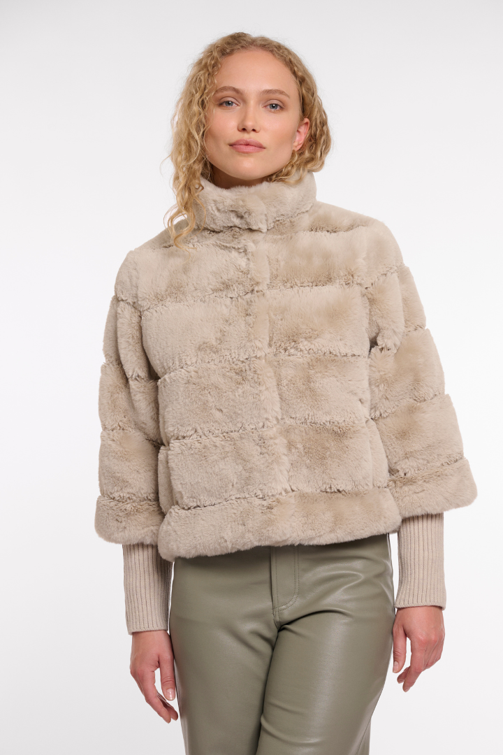 Rino Pelle Feline Birch Faux Fur Jacket – Jude Law Boutique