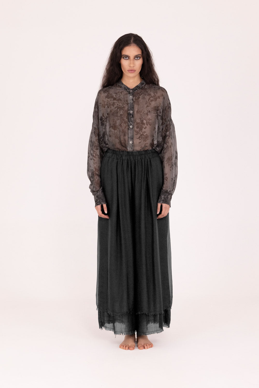 Sanctamuerte Black Double Layer Trousers