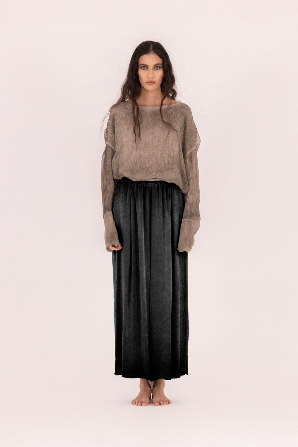 Sanctamuerte Black Palazzo Trousers