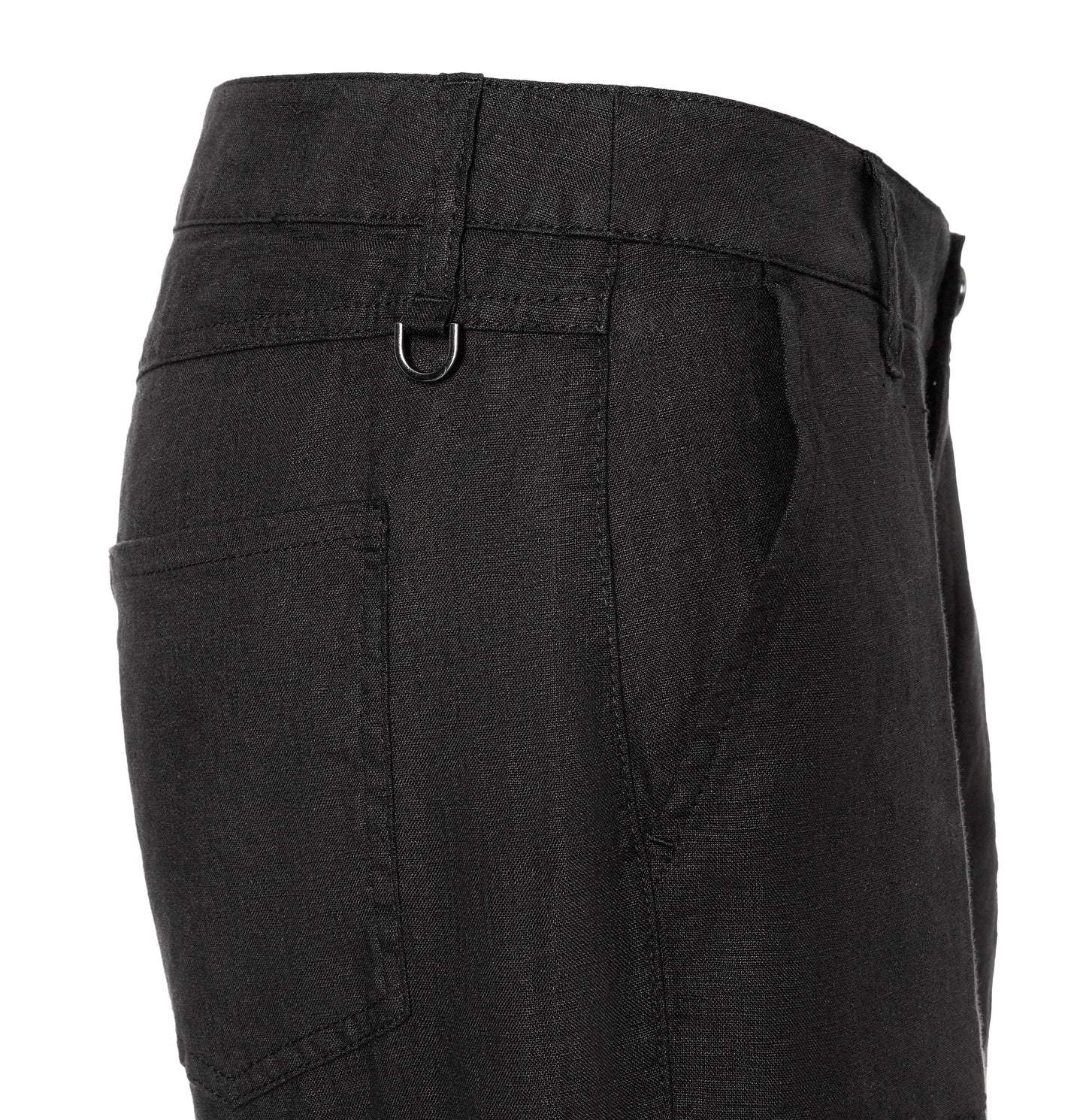 Mac Nora Black Linen Trousers
