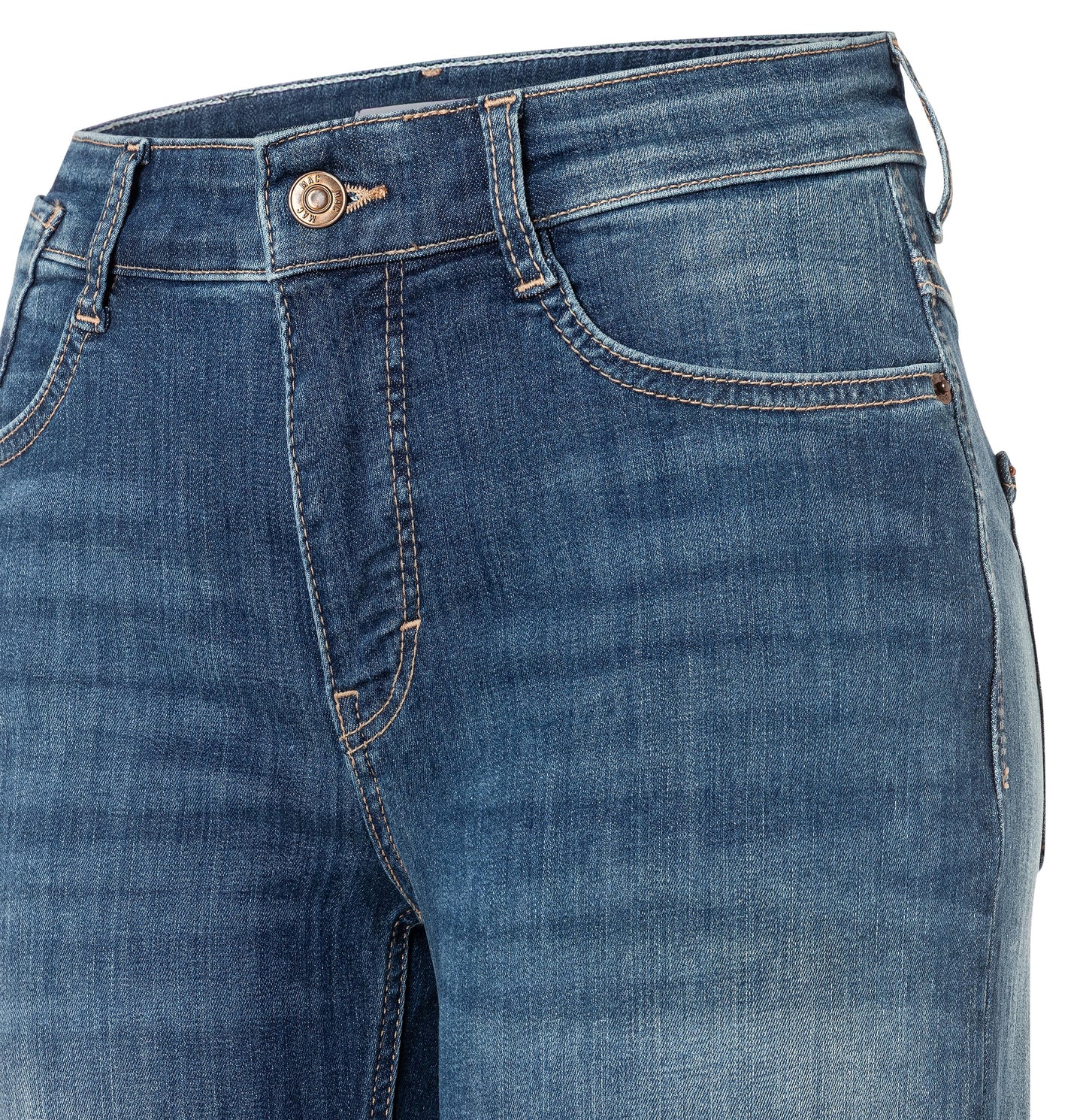 Mac Laura Turn Up Authentic Stretch Denim Jeans