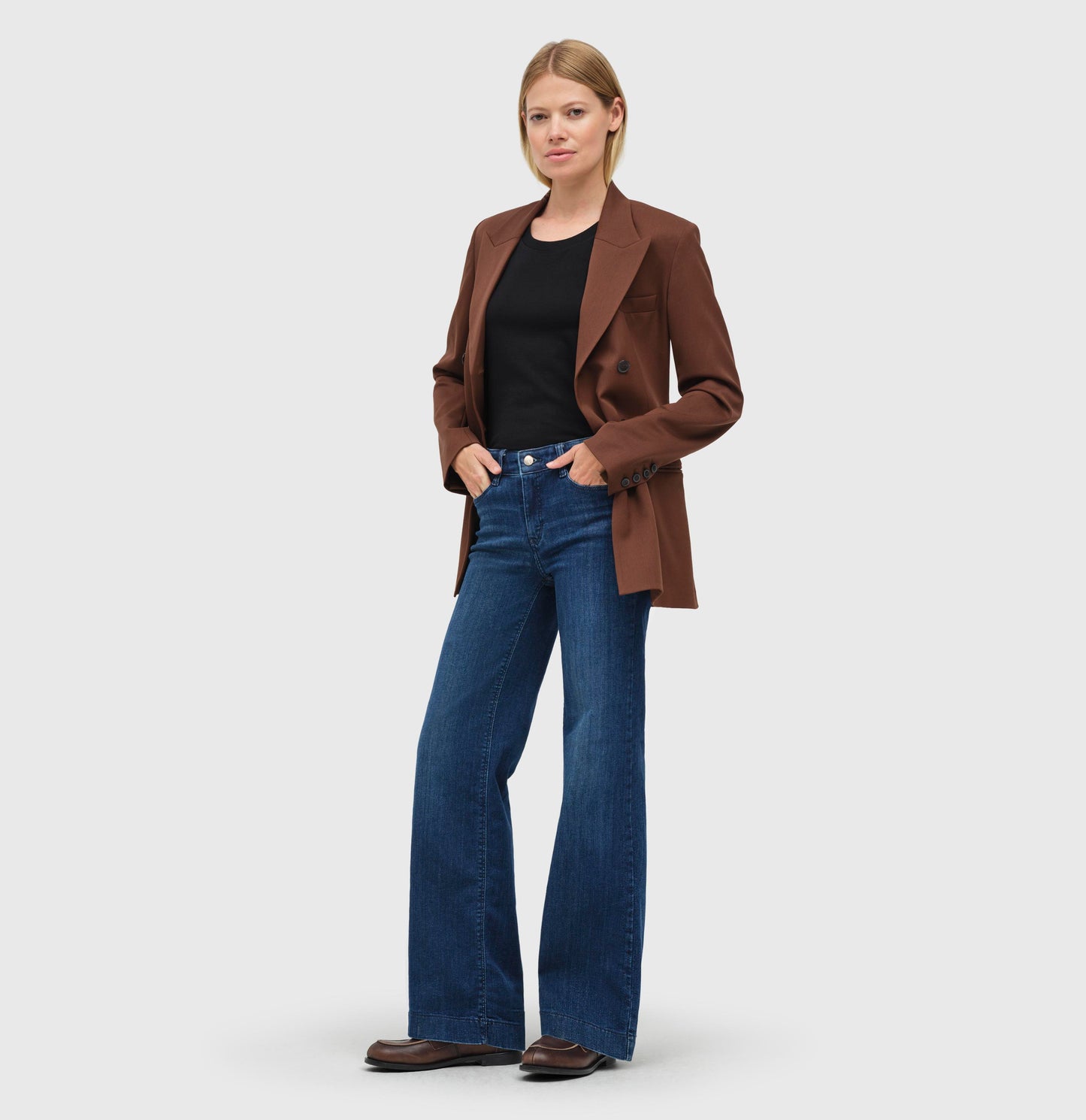 Mac Dream Wide Cobalt Authentic Wash Jeans