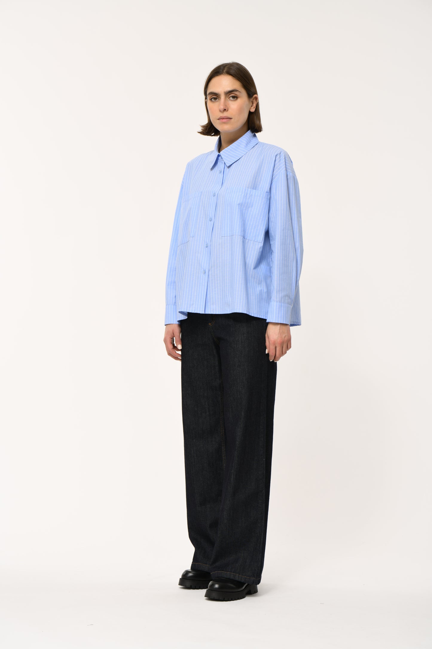 Humility KAMIKI Sky Blue Stripe Shirt