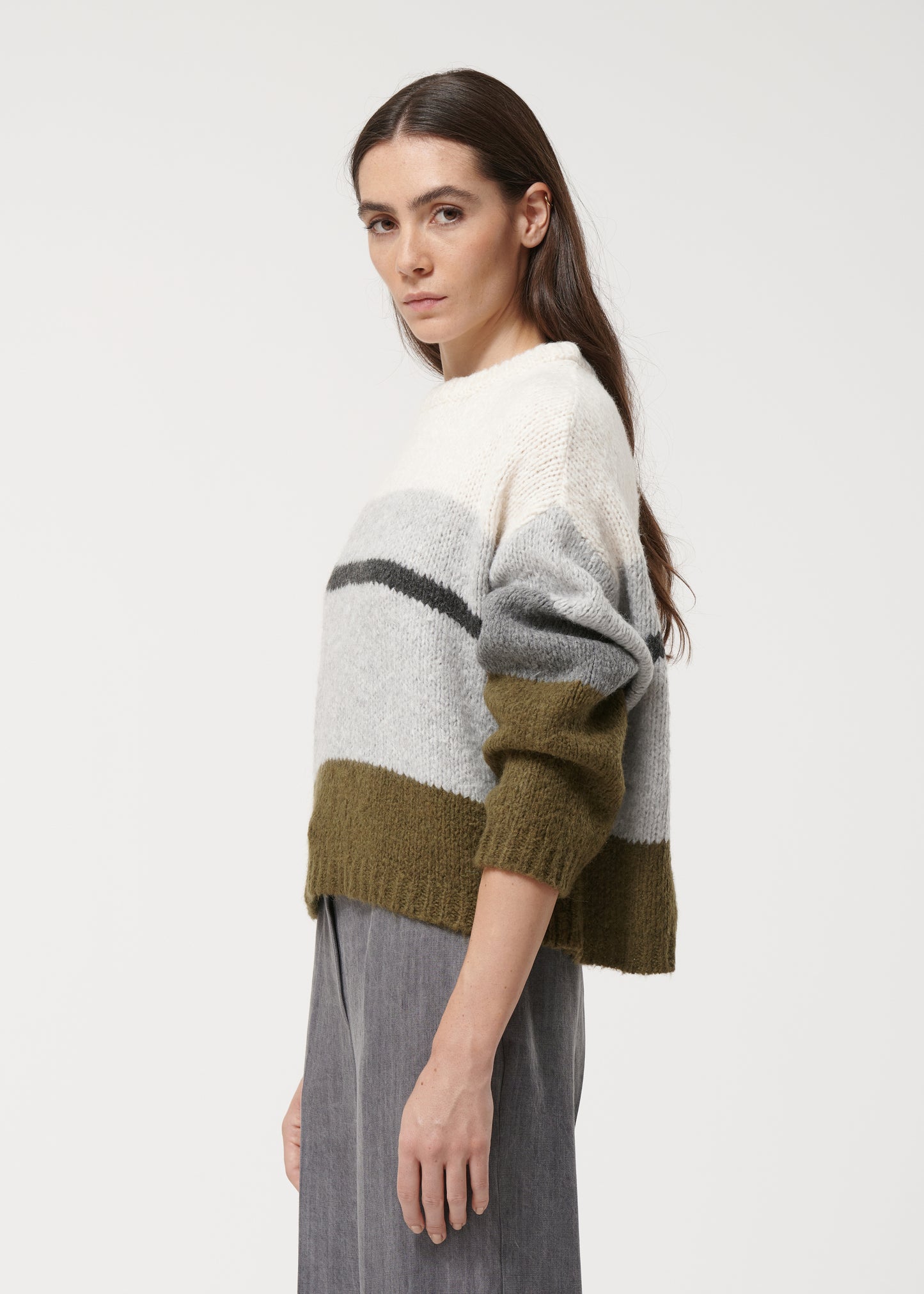 Humility KOSHO Grey/Military Stripe Jumper