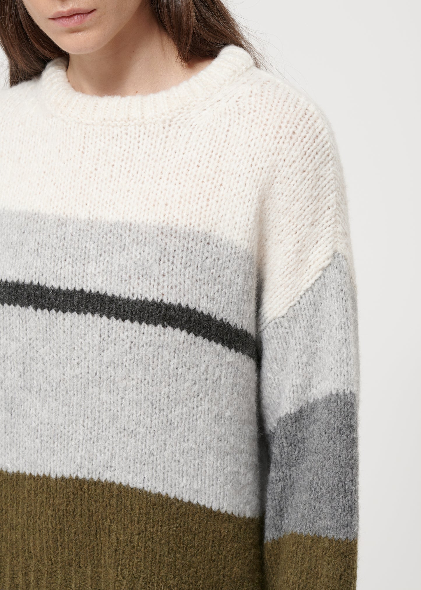 Humility KOSHO Grey/Military Stripe Jumper