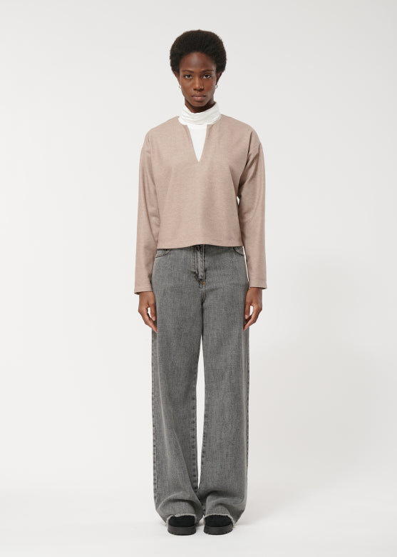 Humility UTOPIO Beige LS Top