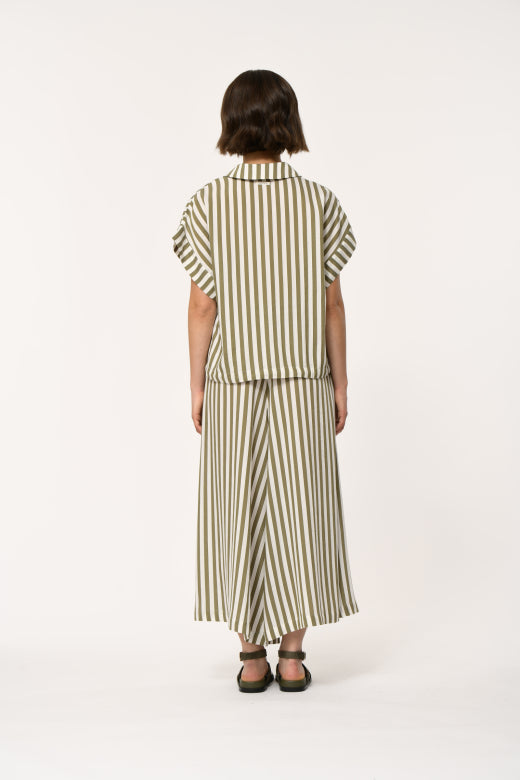 Humility BRISTOL Army/Off-White Stripe Culotte