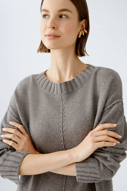 Oui Smoky Taupe Jumper